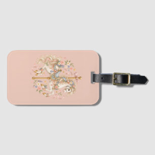 Cute Carousel Horse Vintage Art Luggage Tag