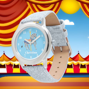 Cute Carousel zebra add name Watch