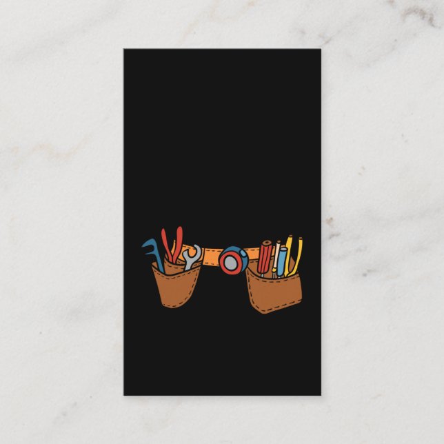 Cute Carpenter Tool Belt Future Craftsman Business Card (Front)