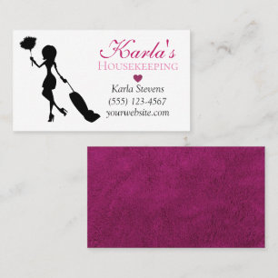 Cute Carpet Design Maid House Cleaning Services Business Card