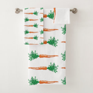 Cute Carrot Easter design Bath Towel Set