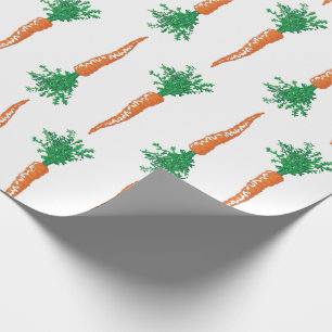 Cute Carrot Easter design Wrapping Paper