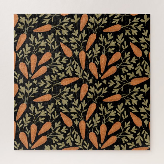 Cute Carrot Hand Drawn Pattern Jigsaw Puzzle (Vertical)