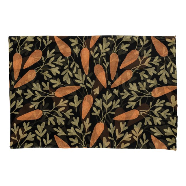 Cute Carrot Hand Drawn Pattern Pillowcase (Front)