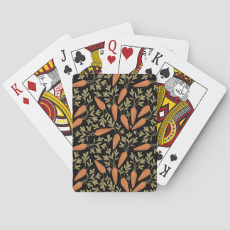 Cute Carrot Hand Drawn Pattern Playing Cards