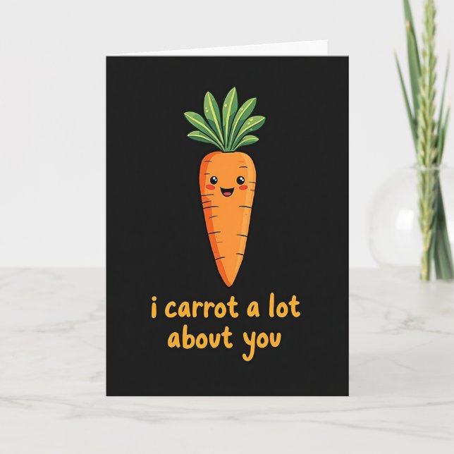 Cute Carrot Love About You Card (Front)