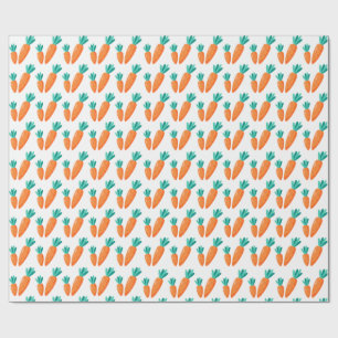 Cute Carrot Pattern Wrapping Paper