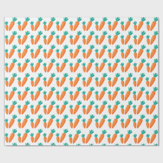 Cute Carrot Pattern Wrapping Paper