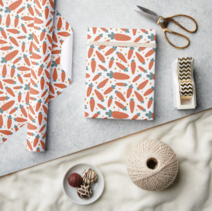 Cute Carrot pattern wrapping paper