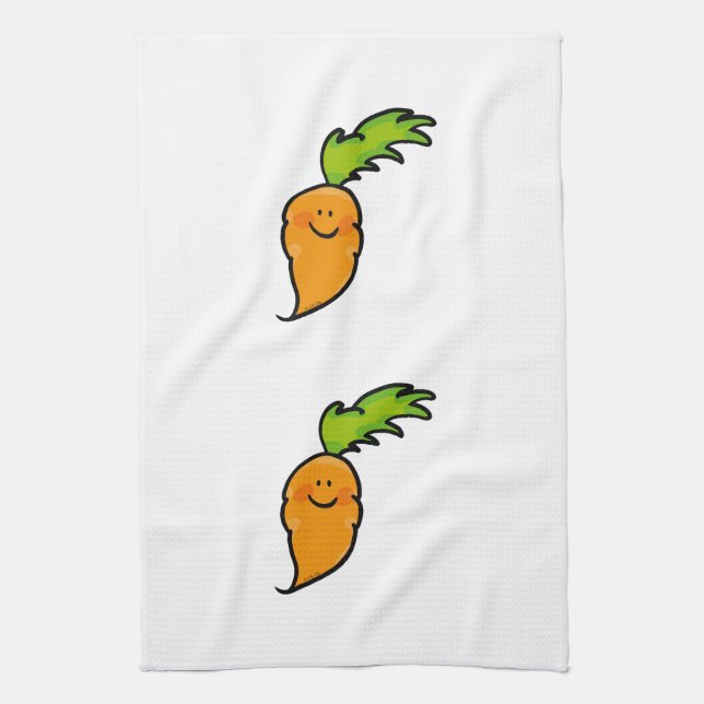 cute carrot tea towel (Vertical)