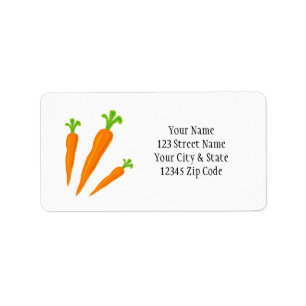 Cute carrot vegetable icon address labels