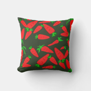 Cute Carrots Yummy Throw Pillow Cushion