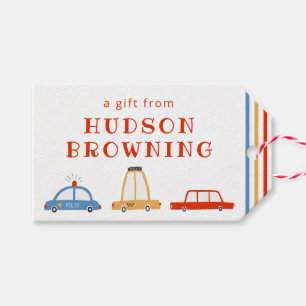 Cute Cars Personalised Gift Tags