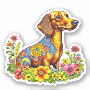 Cute Cartoon AI Dachshund Dog