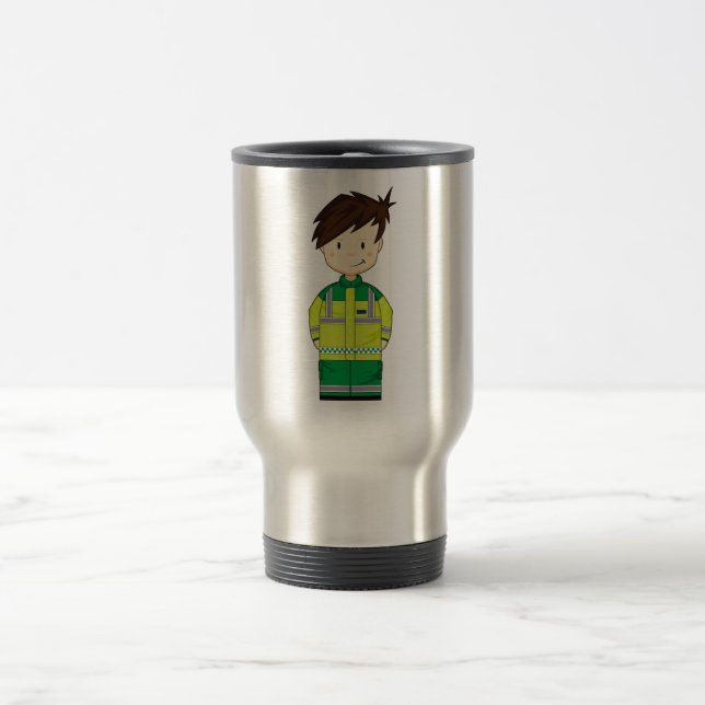 Cute Cartoon Ambulance EMT Travel Mug (Center)