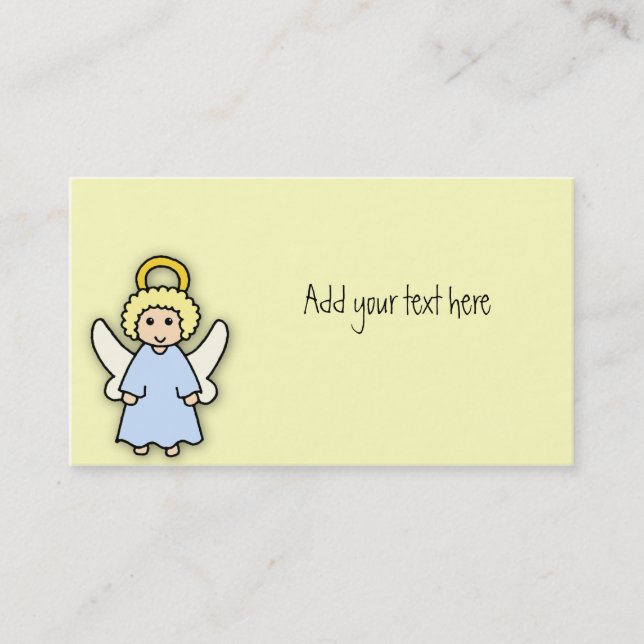 Cute Cartoon Angel Business Card (Front)
