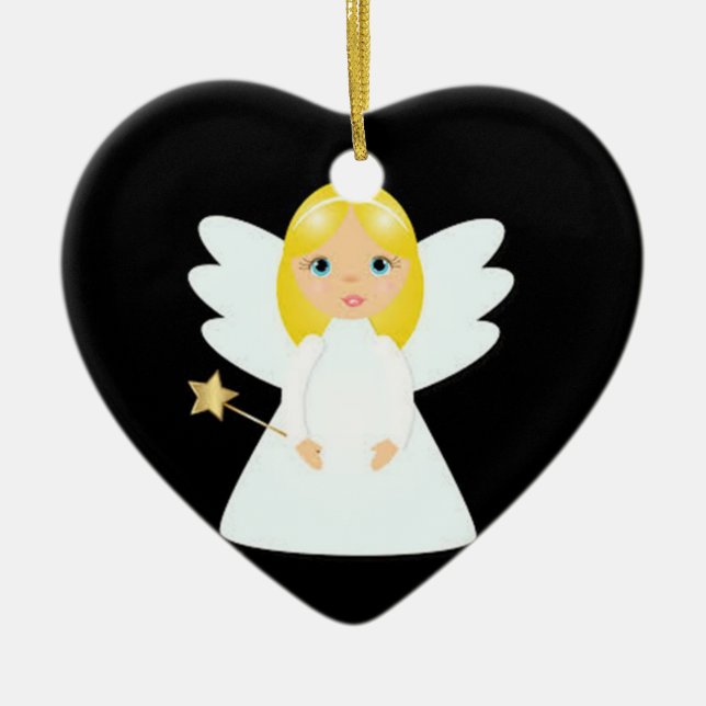 ***CUTE CARTOON ANGEL*** CERAMIC TREE DECORATION (Front)