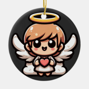 Cute Cartoon Angel Ceramic Tree Decoration
