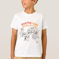 Cute Cartoon Animal Cookie T-Shirt – Sharing Love