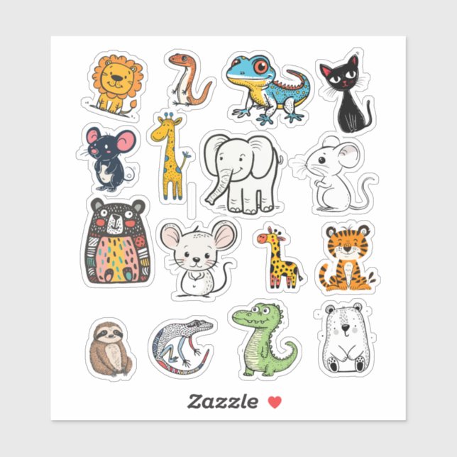 Cute Cartoon Animal Friends Collection (Sheet)
