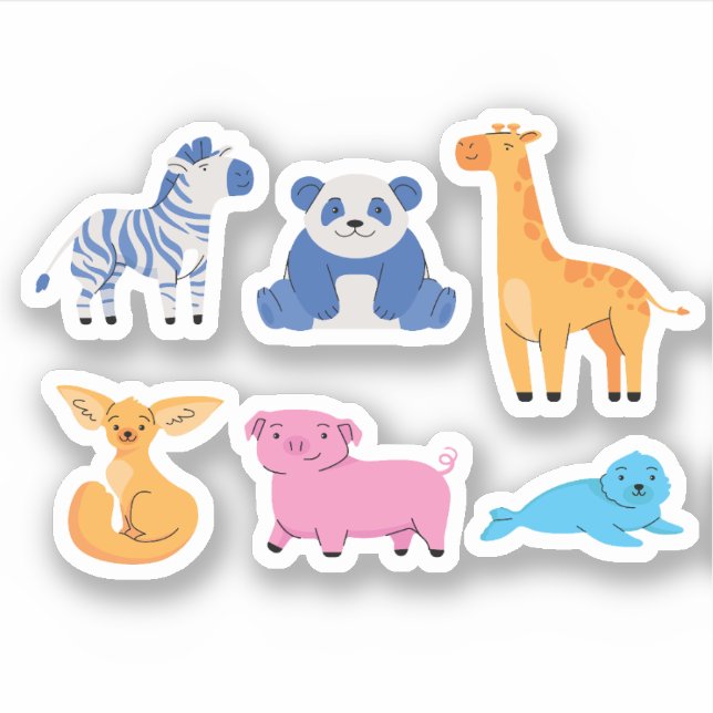 Cute Cartoon Animal Illustrations - Adorable (Front)