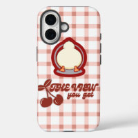 Cute Cartoon Animal with Retro Chequered Design