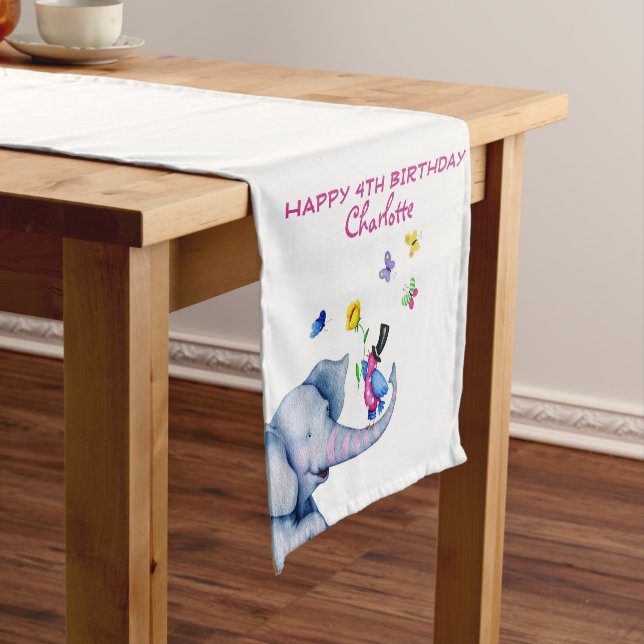 Cute Cartoon Animals Short Table Runner (In Situ)