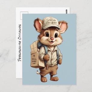 Cute Cartoon Animals Special Delivery Any Occasion Postcard