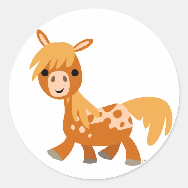 Cute Cartoon Appaloosa Pony sticker (Front)