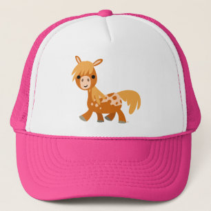 Cute Cartoon Appaloosa Pony trucker hat