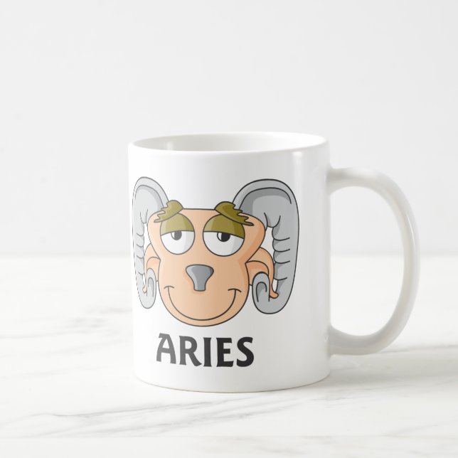 Cute Cartoon Aries Ram Coffee Mug (Right)