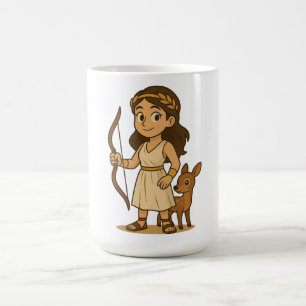 Cute Cartoon Artemis Baby Greek Goddess Coffee Mug