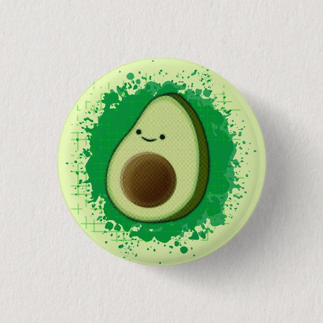 Cute Cartoon Avocado 3 Cm Round Badge (Front)