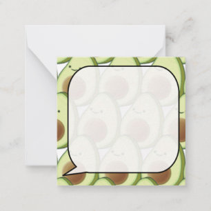 Cute Cartoon Avocado Pattern Custom Card