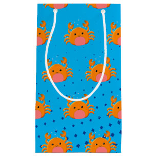 Cute Cartoon Baby Crab Blue Ocean Small Gift Bag