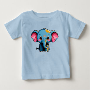 Cute Cartoon Baby Elephant T-Shirt