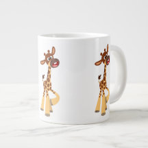 Cute Cartoon Baby Giraffe Jumbo Mug