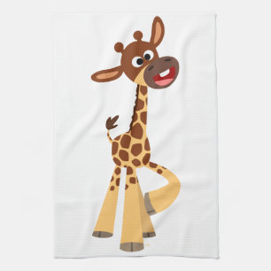 Cute Cartoon Baby Giraffe Kitchen Towel