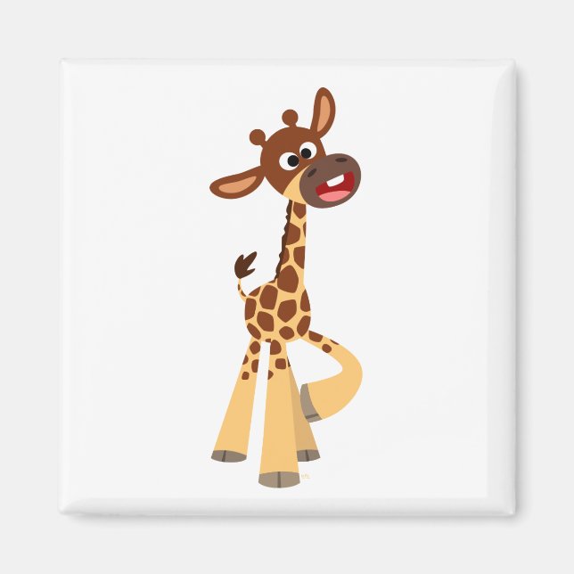 Cute Cartoon Baby Giraffe Magnet (Front)