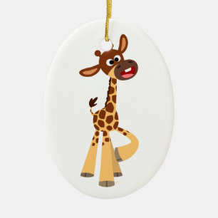 Cute Cartoon Baby Giraffe Ornament