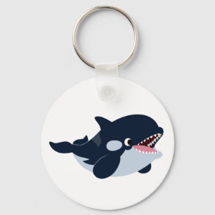 Cute Cartoon Baby Orca Keychain