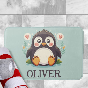 Cute Cartoon Baby Penguin Bath Mat