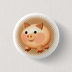 Cute Cartoon Baby Pig 3 Cm Round Badge