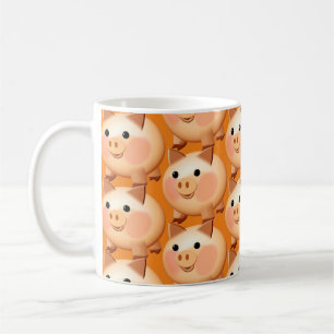 Cute Cartoon Baby Pig Funny Coffee Mug