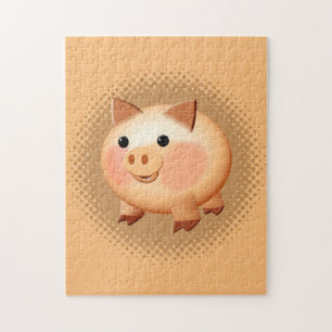 Cute Cartoon Baby Pig Jigsaw Puzzle
