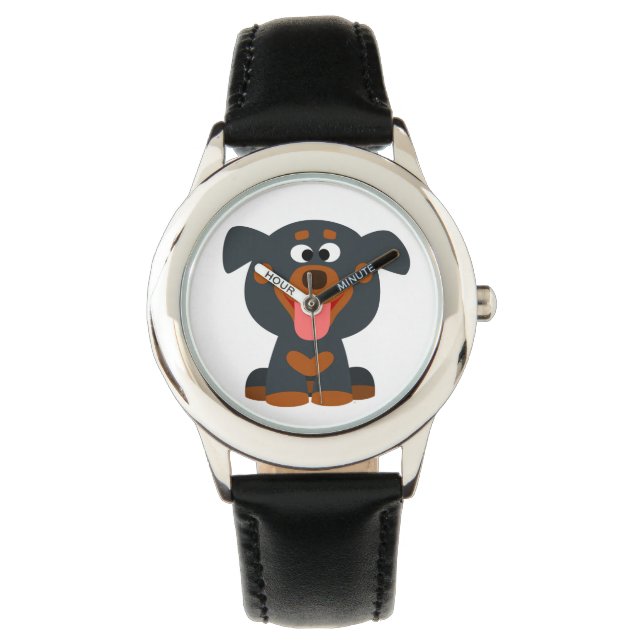 Cute Cartoon Baby Rottweiler Watch (Front)