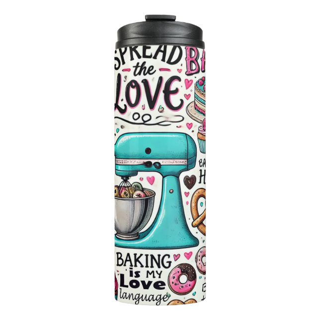Cute Cartoon Baking Cooking Thermal Tumbler (Front)
