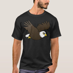 Cute Cartoon Bald Eagle in Flight Birdorable Bird  T-Shirt