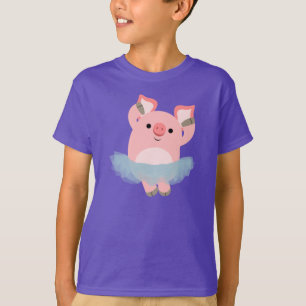Cute Cartoon Ballerina Pig Children T-Shirt