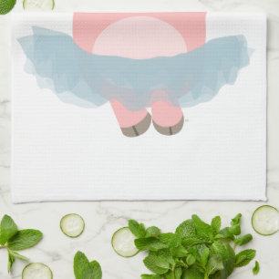 Cute Cartoon Ballerina Pig Kitchen Towel
